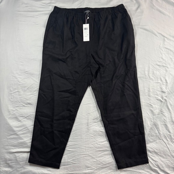 Eileen Fisher Pants - NWT Eileen Fisher Soft Wool Flannel Tapered Ankle Pants Black Women's 1X $228